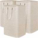 Lifewit 3 Pack Laundry Hamper Large Collapsible Laundry Baskets, Freestanding Waterproof Clothes Hamper with Easy Carry Handles in Laundry Room Bedroom Bathroom College Dorm for Adults, 3 x 80L