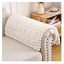 Smiry Non Slip Couch Armrest Covers for Dogs, Fuzzy Pet Couch Arm Covers for Sofa Pet Friendly, Soft Sofa Slipcovers Recliner Chair Arm Protector Washable (Beige, 27.6" x 27.6")