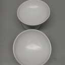 4 Pcs Small Ceramic Raised Cat Bowls, Tilted Elevated Food or Water Bowls, Stress Free, Backflow Prevention, Dishwasher and Microwave Safe, Lead & Cadmium Free(2pc Black + 2pc White)