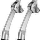 2 Pack 4 Inch Non-Slip Rubber Metal Door Stoppers - Kickstand, Hinge, Holder