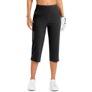 G Gradual 18" 20" Capri Pants for Women Golf Capris 4 Pockets High Waist | Soft, Stretchy, Lightweight, Petite Friendly, Side Slits, Well-fitting, Cropped Pants, Dressy Casual, Summer