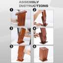 Knife Block & Universal Holder - Detachable Solid Wood Organizer for Kitchen Storage, Washable Design (No Knives Included) - Gift Ready for Chefs 1 Piece