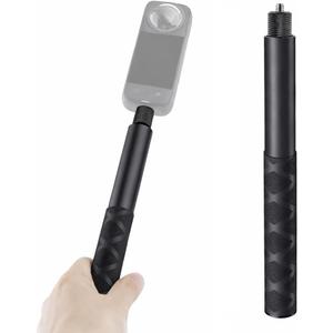 47.2" Invisible Selfie Stick for Insta360 X5/X4/GO3 DJI OSMO - Aviation Aluminum 120cm Extension Pole with Auto-Remove 360 Technology