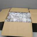 48 Pack Stemless Plastic Champagne Flutes Disposable 9 Oz Clear Plastic stripe Champagne Glasses Mimosa Glasses with Gold Rim Unbreakable for Party Wedding Birthday (Heavy Duty)