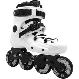 FR Skates FR1 White 80 2019 Inline Skates for Freeride, Slalom, City Skating. Popular French Brand, Size: 8