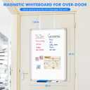 Magnetic Dry Erase Board for Doors, 30x20 Inch Whiteboard with Adjustable Long Arm Hook Mount - Easy to Install, Portable Hanging White Board for Home, Dorm Room, Office Cubicle & Small Spaces