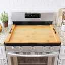 SpaceAid Noodle Board Stove Kitchen Cover with Handles, Top Covers for Gas Burners and Electric Stove, Oven Decor Accessories Wood Tray for Countertop, Natural Bamboo