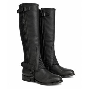 ROYAL HORSE Genuine Leather Half Chaps for Horse Riding – Zip-Up, Breathable, Built to Last | Men and Women (XL)
