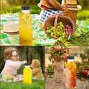 Goiio 8 Pcs 8 Oz Plastic Juice Bottles Empty Clear Containers with Tamper Proof Lids for Juice, Milk and Other Beverage