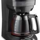 Hamilton Beach 12 Cup Programmable Drip Coffee Maker Machine, Regular & Bold Brew Options, Auto Pause and Pour, Glass Carafe, Black Stainless (46293J)