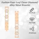 Bling Band Compatible for Garmin Lily 2/Lily 2 Classic/Active, 14mm Diamond Four-clover Stylish Women Strap Replacement for Lily 2 Smartwatch