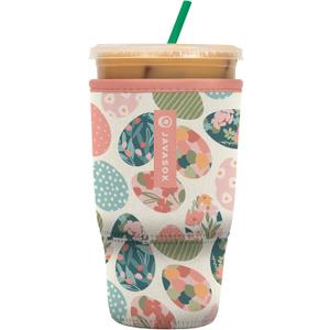 Sok It JavaSok Iced Coffee & Cold Soda Insulated Neoprene Cup Sleeve (Hidden Treasures, Large: 30-32oz)