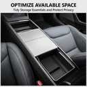 3 Piece Center Console Organizer Tray for Tesla Model 3 Highland 2024 2025 Model Y Juniper 2025 Armrest Storage Box Tesla Interior Accessories