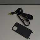 WILDE iPhone 13 Pro Max Case with Strap, Crossbody iPhone 13 Pro Max Case with Adjustable Strap 50150cm, TPU Shockproof Drop Protection Phone Lanyard Cover with Raised Camera & Screen Edges, Black