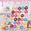 Large Clear Donut Stands Acrylic Display Wall Stand for Party Board for 60 Pcs Donuts Dessert Table Baby Showers, Birthday, Holiday Gathering Decorations