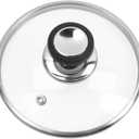 HEVSTIL 6.5-Inch Tempered Glass Lid with Stainless Steel Edge  Heat-Resistant, Dishwasher Safe  Universal Fit for Pots, Pans and Skillets