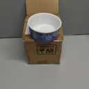 Bone Dry Ceramic Marble Non-Slip Pet Bowls, Dishwasher Safe, Small Set, 4.25x2, Blue, 2 Count