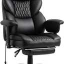 Big and Tall Office Chair 400LBS, Ergonomic Executive Desk Chair with Lumbar Support for Back Pain, High Back Reclining Computer Chair with Footrest, Heavy Duty Home Office Gaming Chair for Adults