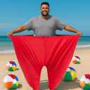 Granny Pants Yard Game with Oversized Pants Bouncy Balls and Pump, Easter Giant Outdoor Tossing Game for Family Reunion Backyard Carnival Party Gathering (Heart, Vivid Color)