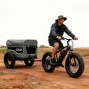 Bike Cargo Trailer&Hand Wagon,100 lbs Load Capacity, Heavy-Duty Bicycle Wagon Cart, Foldable Compact Storage & Quick Release with Universal Hitch, 16" Wheels