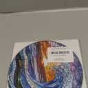 Stained Glass Window Hanging, Pauyadu 8 Inch Sea Waves Stained Glass Suncatcher, Sunset on The Beach Window Decor, Gift for Beach Lovers, Natural Gifts, Christmas, Mother's Day, Housewarming Gifts