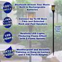 Theater Solutions TT100 Fully Wireless 240 Watt Rechargeable Battery Bluetooth Tiki Torch Speaker 4 Pack Lanterns Link Up to 99 Speakers Wirelessly