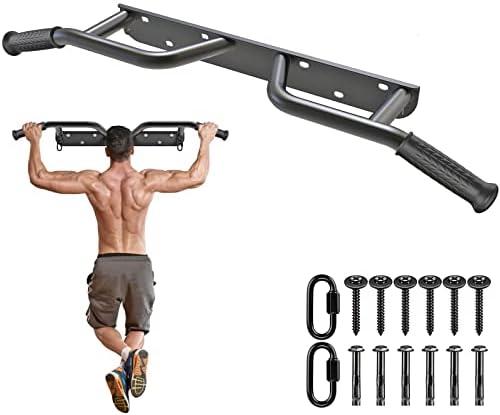 Kipika Heavy Duty Wall Mounted Doorway Pull Up Bar, Multifunctional Chin Up Bar, Portable Fitness Door Bar, Body Workout Home Gym System