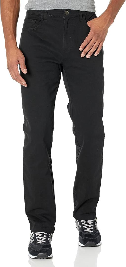 Amazon Essentials Men's Chinos, Athletic Fit, Work Pants, 5-Pocket, Comfort Stretch (31W x 32L, Black)