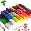 CiaraQ Polymer Clay Starter Kit,24 Colors 3 clay tools project booklet