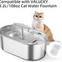 2 x Cat Water Fountain Filters,Replacement Filters for Pet Fountain Cat Drinking Fountain,Triple Filtration System,10 Pack