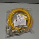 72" Flex Gas Line, Gas Dryer Connector Kit, Stove/Water Heater/Dryer Gas Line with Connectors 1/2" MIP 1/2"FIP 3/4"MIP, 5/8 in.OD(1/2 in. IDCoated Corrugated Stainless Steel Tubing