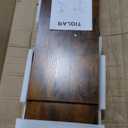 TIQLAB Standing Desk 47 x 24 inch, Electric Height Adjustable with Splice Board, Stand Up Desk, for Home Office, Black Frame/Rustic Brown Top