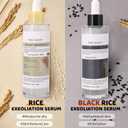 2 x Black Rice Exfoliant,Peel Shot Rice Ampoule Duo Set White and Black Rice Exfoliating facial mask .Reduce blackheads, shrink pores, suitable for all skin types, 2.03Fl Oz (Pack of 2)