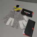 NoCry Kids Cut Resistant Gloves with 3 Reinforced Fingers - 100% Food Grade Kids Cooking Gloves with Level 5 Protection - Lightweight, Ambidextrous and Machine Washable Knife Gloves, XS (8-12 years old)
