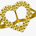 two finger ring al different size and different design 14k gold plated brass material