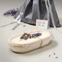 Woodronic 3 Wick Dough Bowl Candle, Lavender Scented Candle with White Wooden Bowl, 10 Inch Large Soy Wax Candle for Home Decor, Living Room, Bedroom, Perfect Gifts for Men & Women