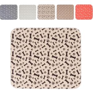 Puppy Pee Pads with Pheromones,Forever Pad,Washable Pee Pads for Dogs,Reusable Dog Pee Pads,Waterproof and Leak-Proof,Non-Slip Base Training Pad Suitable for Home and Dog Crates(Brown Bones,S)