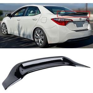 2014-2019 Compatible with Toyota Corolla Sedan Rear Trunk Spoiler, R Style Duckbill Design, Gloss Black ABS WheelX