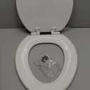 KOHLER Stonewood Quiet-Close, Elongated Toilet Seat Soft Close, Durable Wood, Easy Installation, Universal Fit, Home Essentials, White Finish, K-20466-0