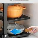 Pots and Pans Organizer for Cabinet, Heavy Duty Pot Pan Rack under Sink Organizers and StorageKitchen Cabinet Organizer with 7 Tiers