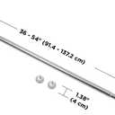 2 x Umbra Chroma Tension Rod for Window, Adjustable 36" to 54", Nickel