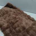 Waterproof Pet Blanket Faux Fur Throw Blankets for Large Dogs Bed Cover Thick Reversible Puppy Couch Protector Plush Fluffy Brown (35"x50",Pack of 1)
