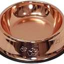 Petsentials Non-Skid Stylish Food Bowl for Your Pet, Premium Grade Stainless Steel - Elegant Bronze (18oz (2-1/4 Cups))