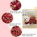 MAMORE Dog Shirts Dress, Elegant Embroidery Couple Dog Clothes for Girl Boy Small Medium Dogs Puppy Cats Set (Red Dress, Large)