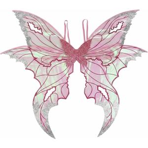 Adult Fairy Wings (35.43 x 31.5) Butterfly Wings Costume Accessory for Women's Easter Halloween Cosplay Parties (Pink)