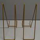 TR-LIFE 12 Inch Large Plate Stands/holder for Display - Metal Picture Frame Holder Stand + Small Easels for Platter, Book, Plaques, Photo, Tabletop Art (Gold 2 Pack)