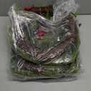 3 Pcs 20 Inch Christmas Norfolk Pine Wreath Artificial Real Touch Norfolk Wreath Winter Farmhouse Greenery Decoration with Ribbon Bow for Front Door Xmas Indoor Outdoor Home Decoration(Red)