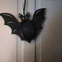 Kittmip 6 Pack Halloween Decorations 10'' Paper Bat Lamp Decorative Hanging Bat Decoration with LED Candles Hanging Spooky Lanterns for Home Room Door Halloween DIY Decor