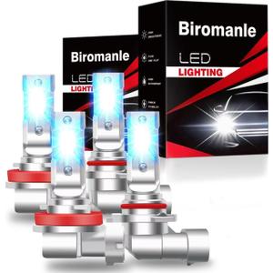 9005 H11 Fog Light Combo, 400% Brighter 24000LM 8000K Ice Blue, HB3 9005 H9 H8 H11 High Low Beam, Plug and Play,fog light bulb,Turn signal light bulbs,Pack of 4