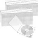 60 Pieces Plastic CD Jewel Case for Storage, 10.4 mm Single DVD Disc Case Clear Standard CD DVD Protection Cover